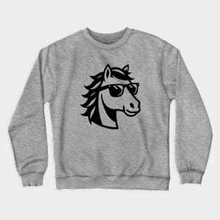 Horse Wearing Sunglasses Crewneck Sweatshirt